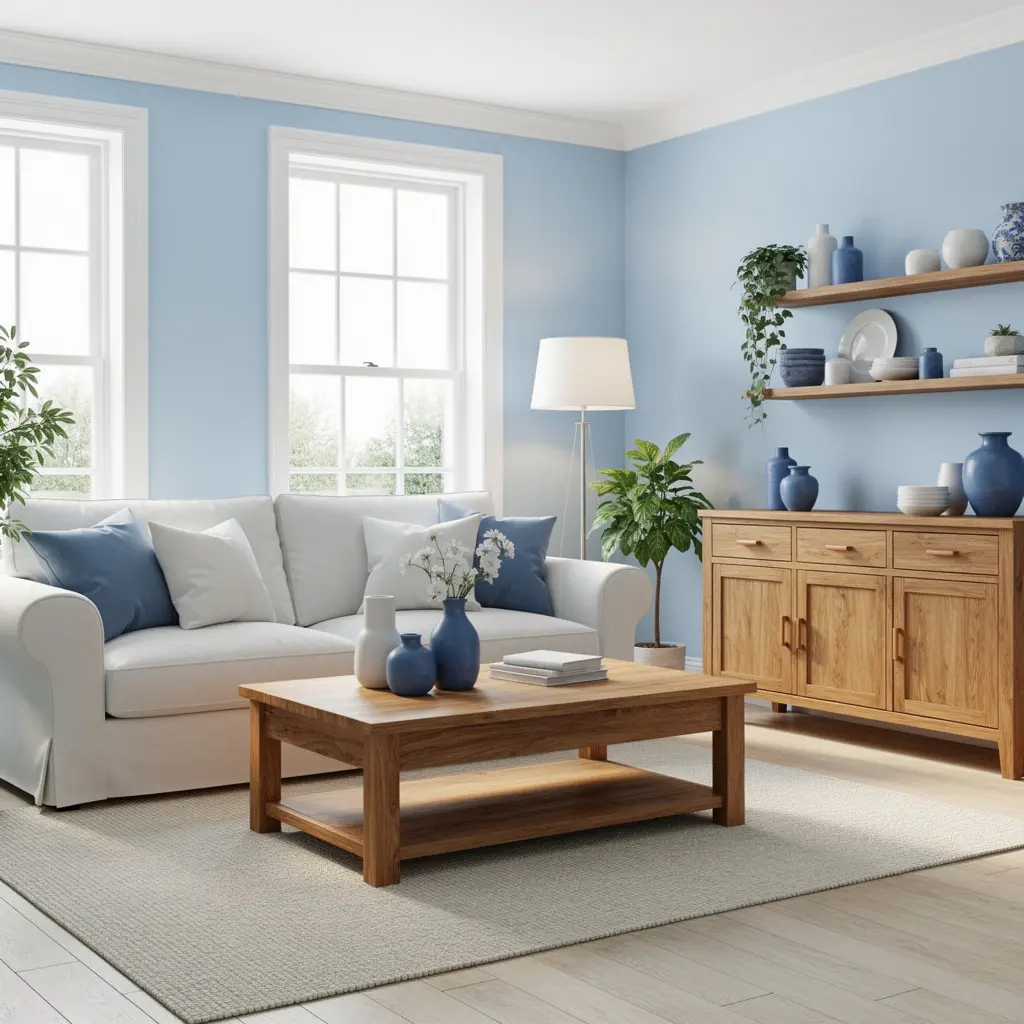 Sky Blue and White Home Decor