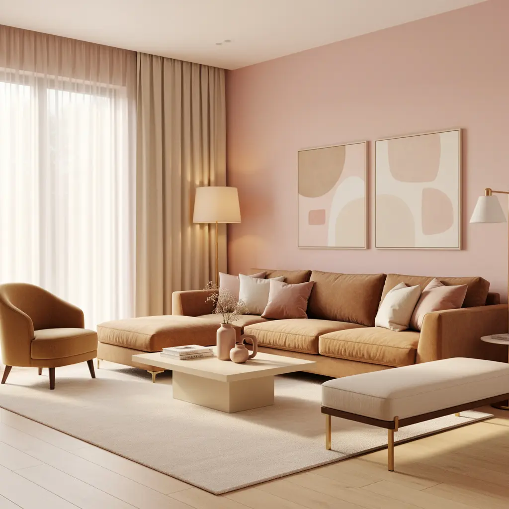 Blush Pink Living Room