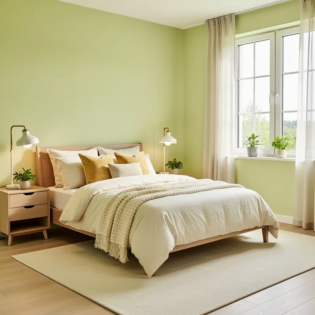 Dreamy Lemon Green Bedroom