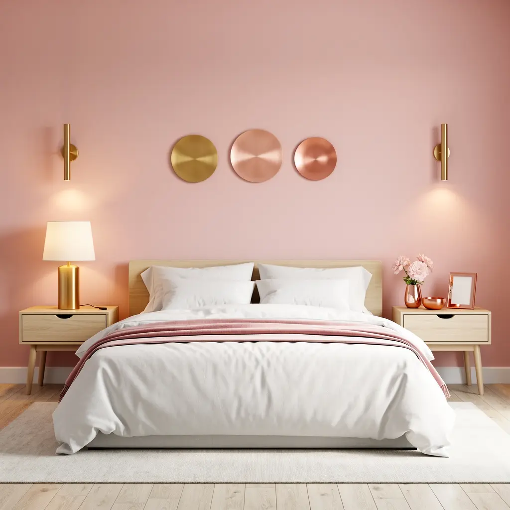 Blush Pink Bedroom Wall Decor