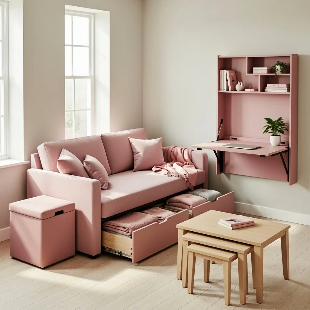 Blush Pink Apartment Decor