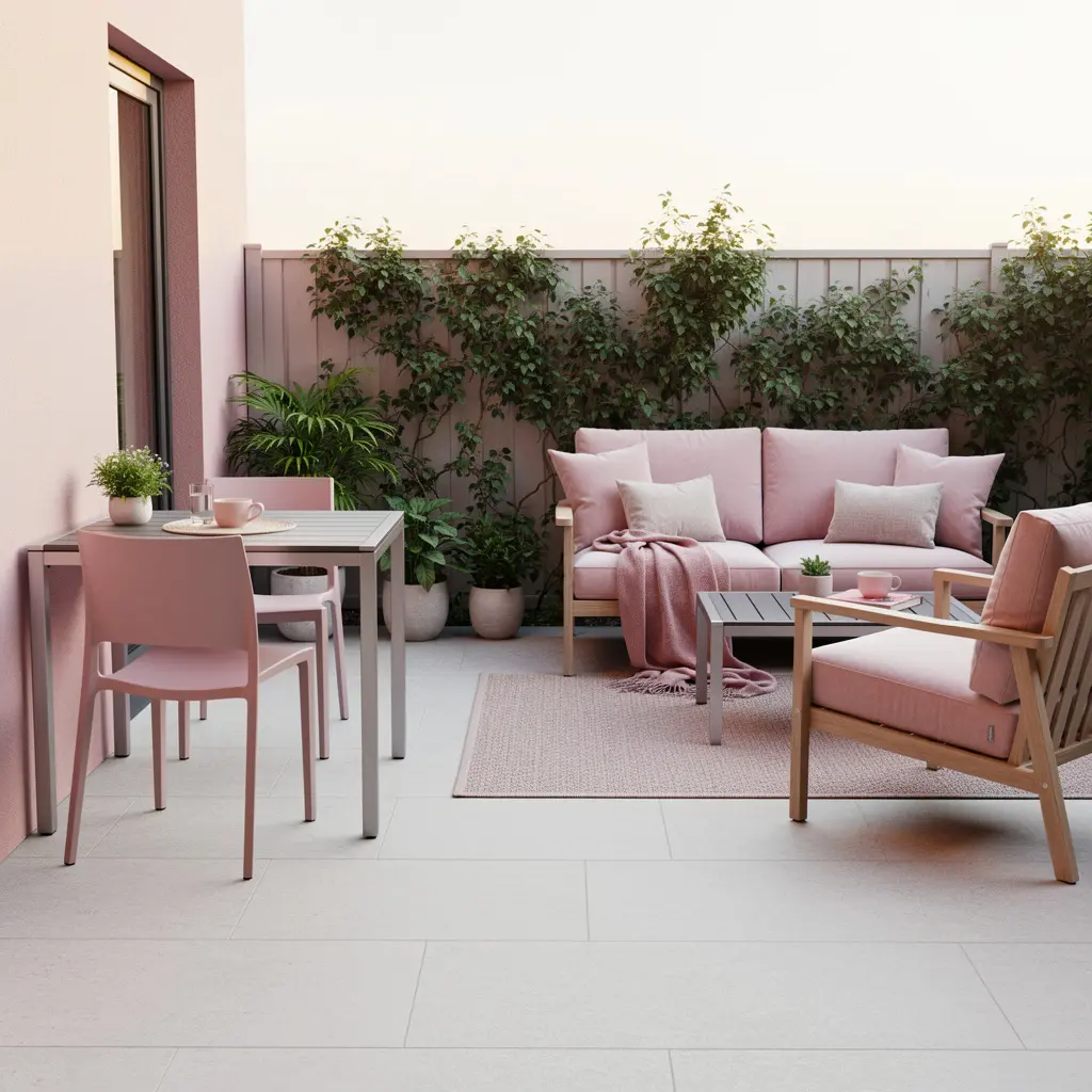 Blush Pink Patio Decor