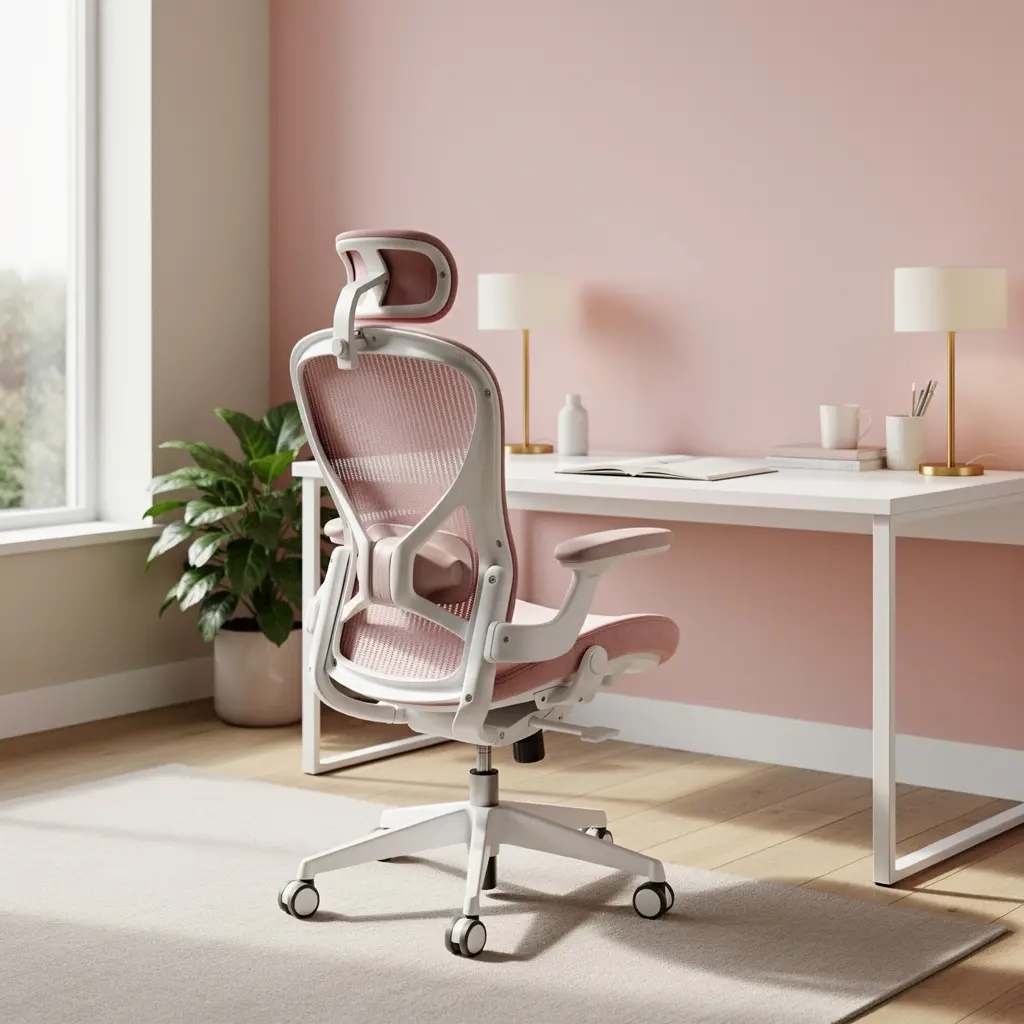 Blush Pink Home Office
