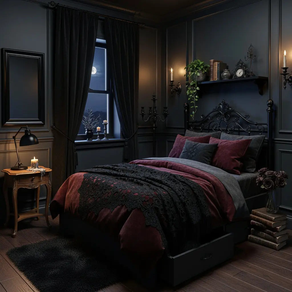 Dark Romantic Gothic Bedroom Decor