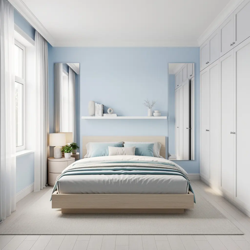 Blue Pastel Bedroom Setup