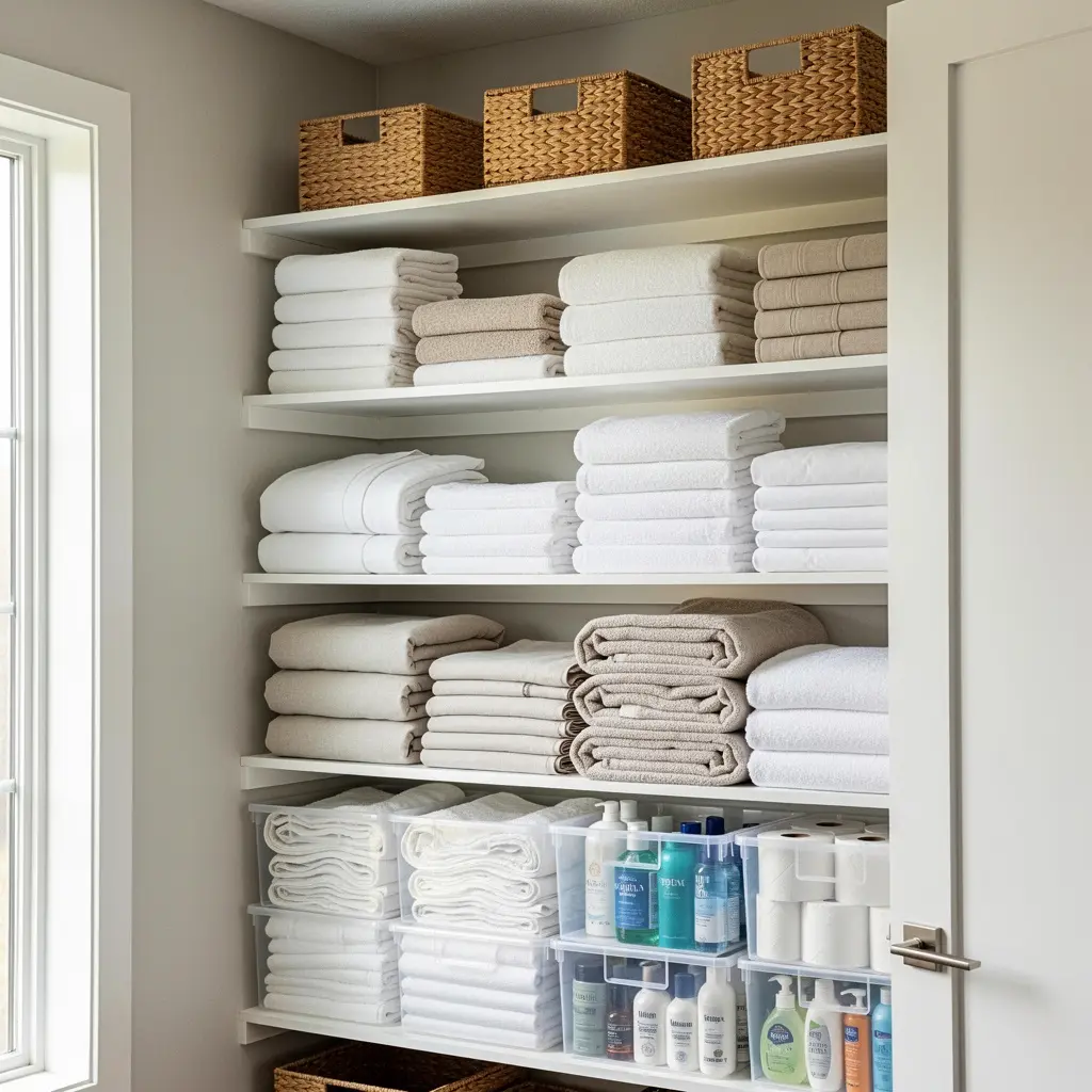 Linen Closet Organization