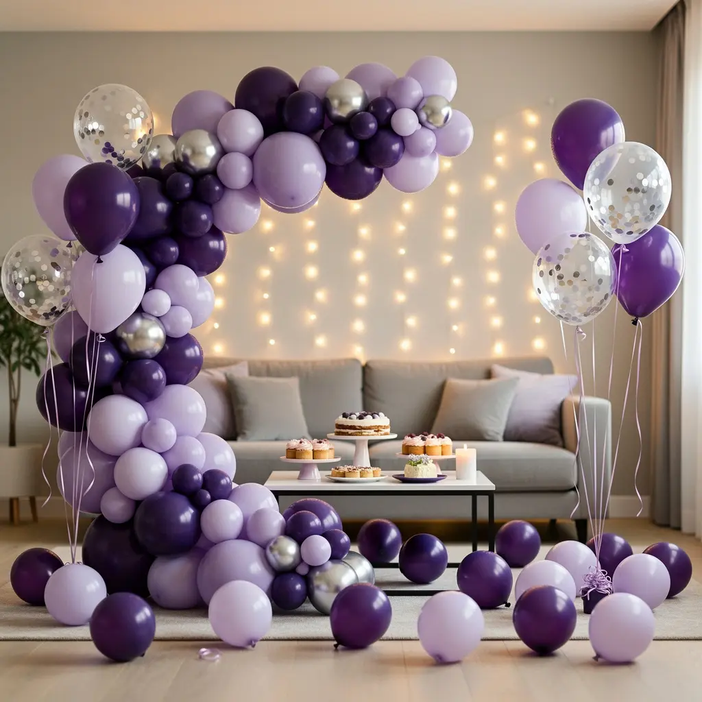 Dreamy Purple Birthday Setup at Home
