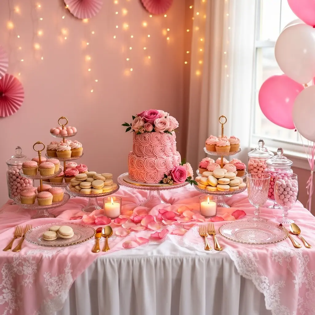 Romantic Pink Birthday Decoration at Home