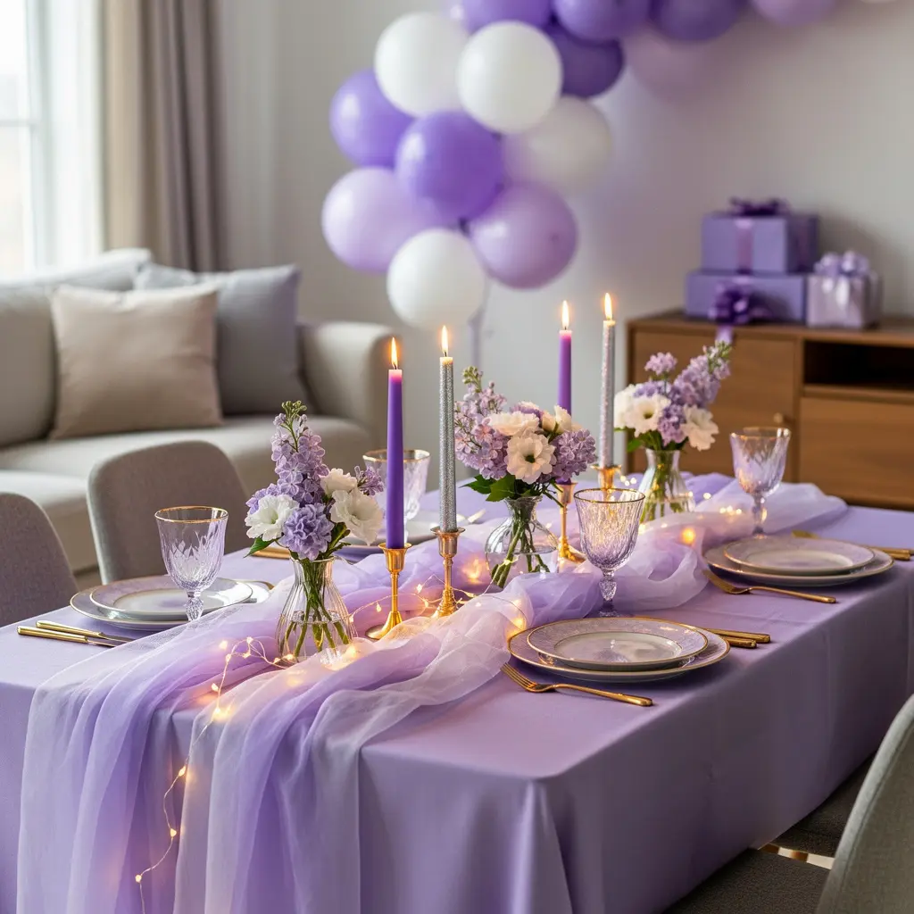 Dreamy Purple Birthday Setup at Home