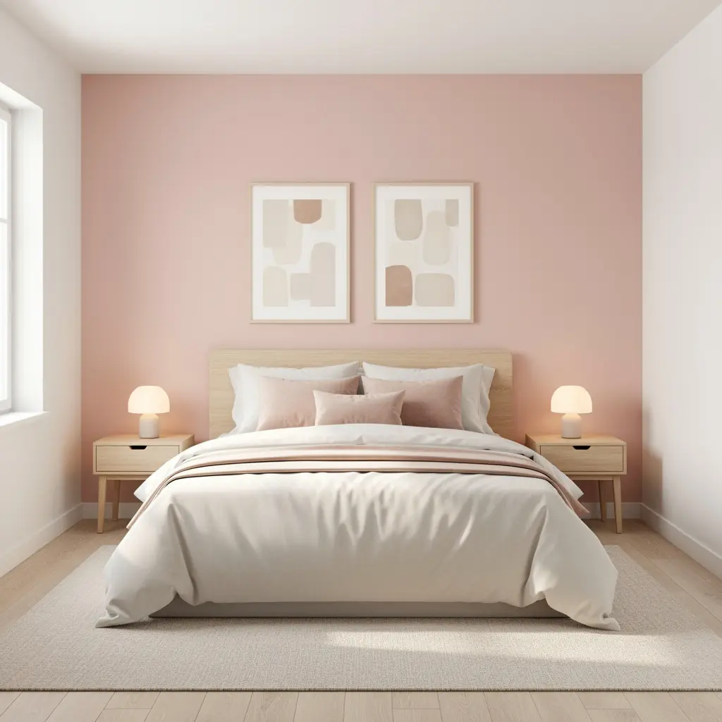 Blush Pink Bedroom Wall Decor
