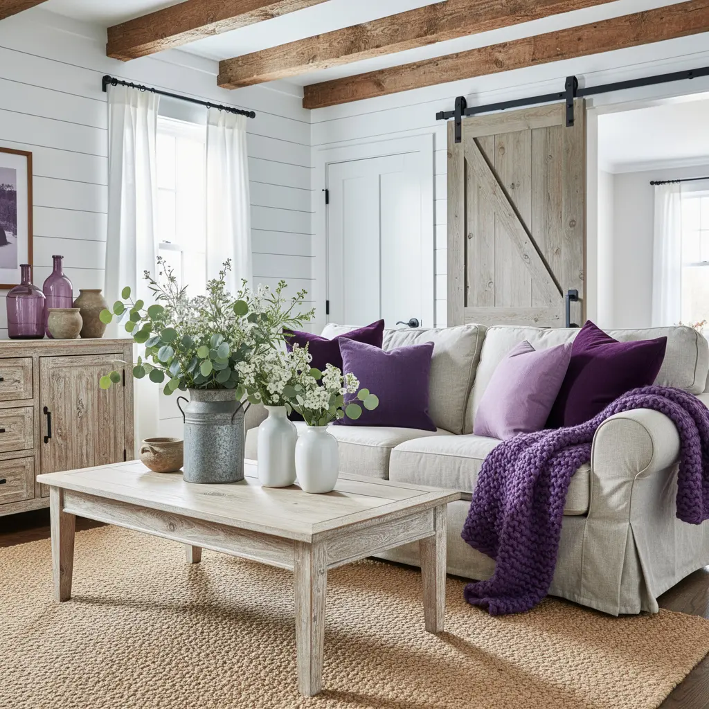 Purple Farmhouse Decor