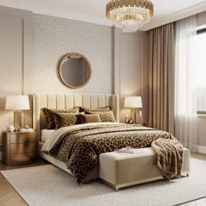 10 Modern Glam Leopard Print Bedroom Decor Ideas for a Current, Bold Look