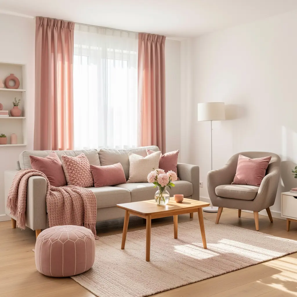 Blush Pink Apartment Decor