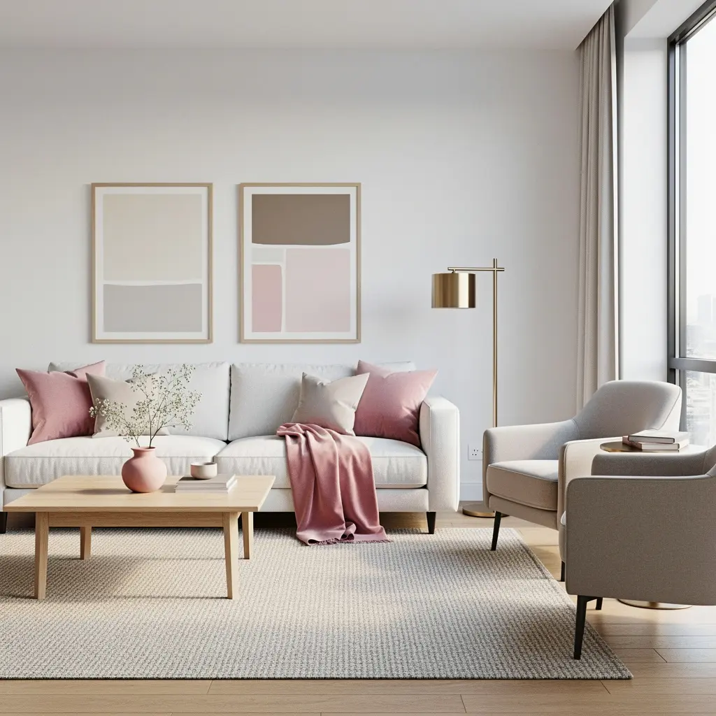Blush Pink Living Room