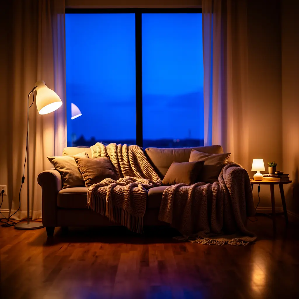 Blue Hour Cozy Room