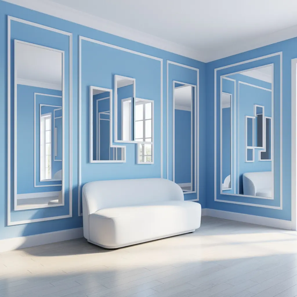 Sky Blue and White Wall Decor
