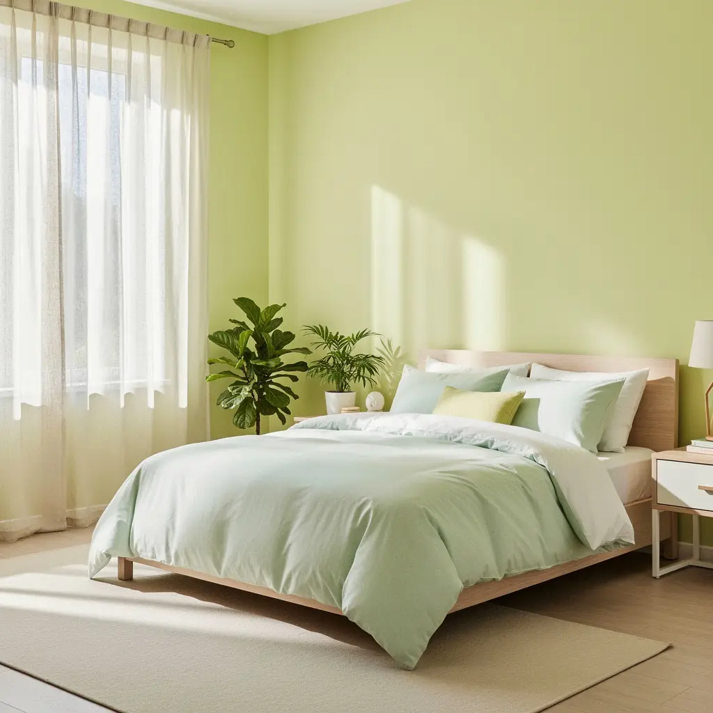Dreamy Lemon Green Bedroom