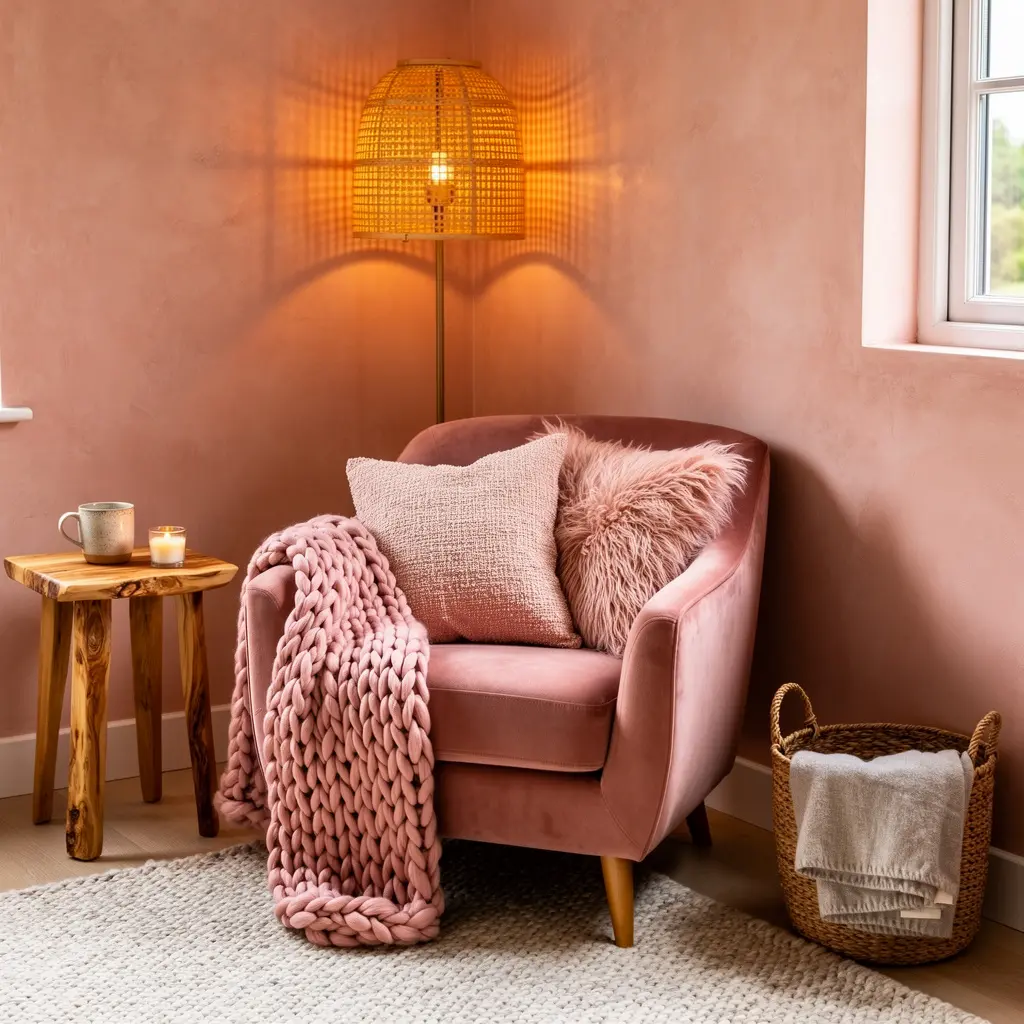Blush Pink Reading Nook