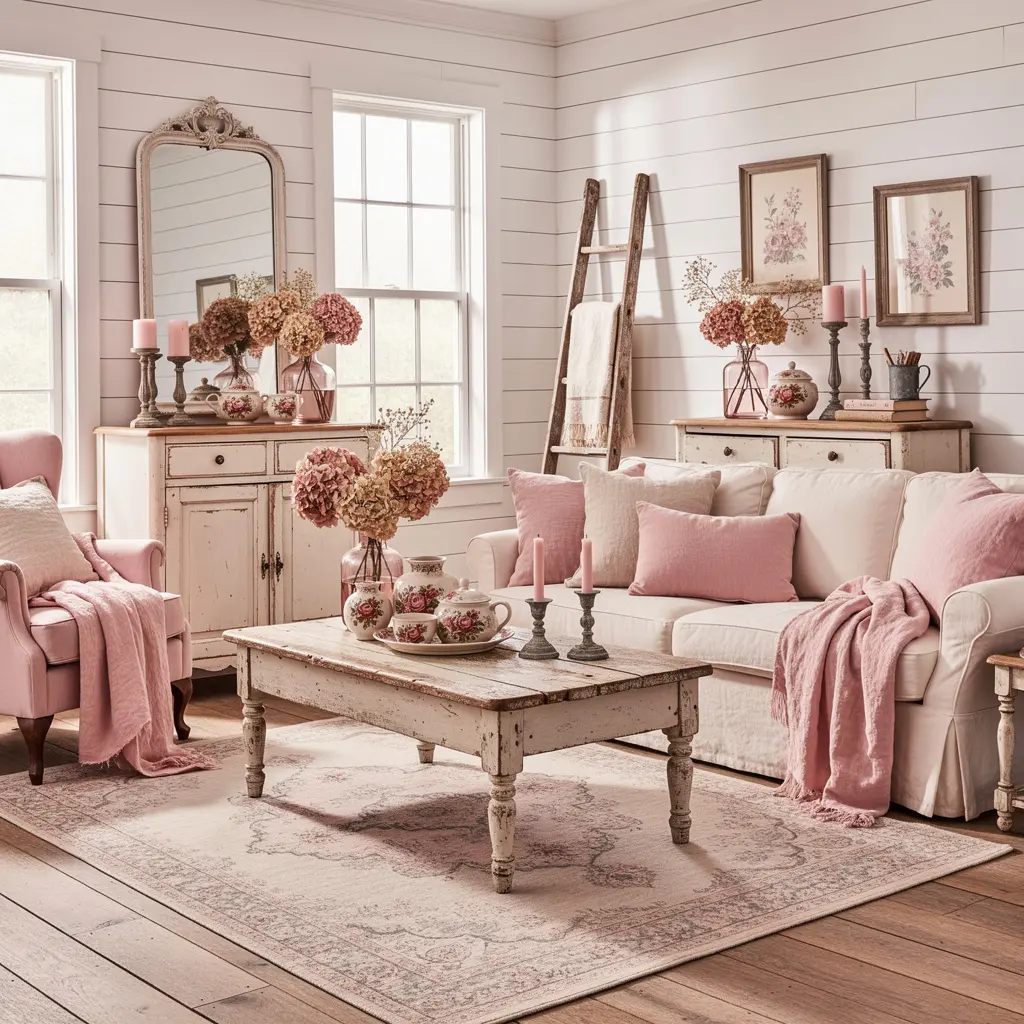 Blush Pink Farmhouse Decor