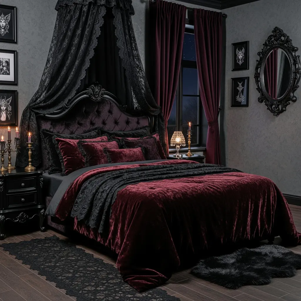 Dark Romantic Gothic Bedroom Decor