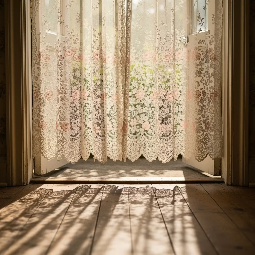 Dreamy Vintage Lace Curtain Doorway