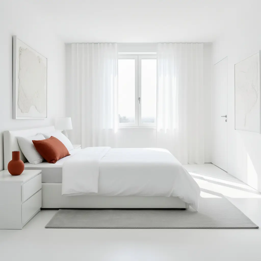 Minimal White Bedroom