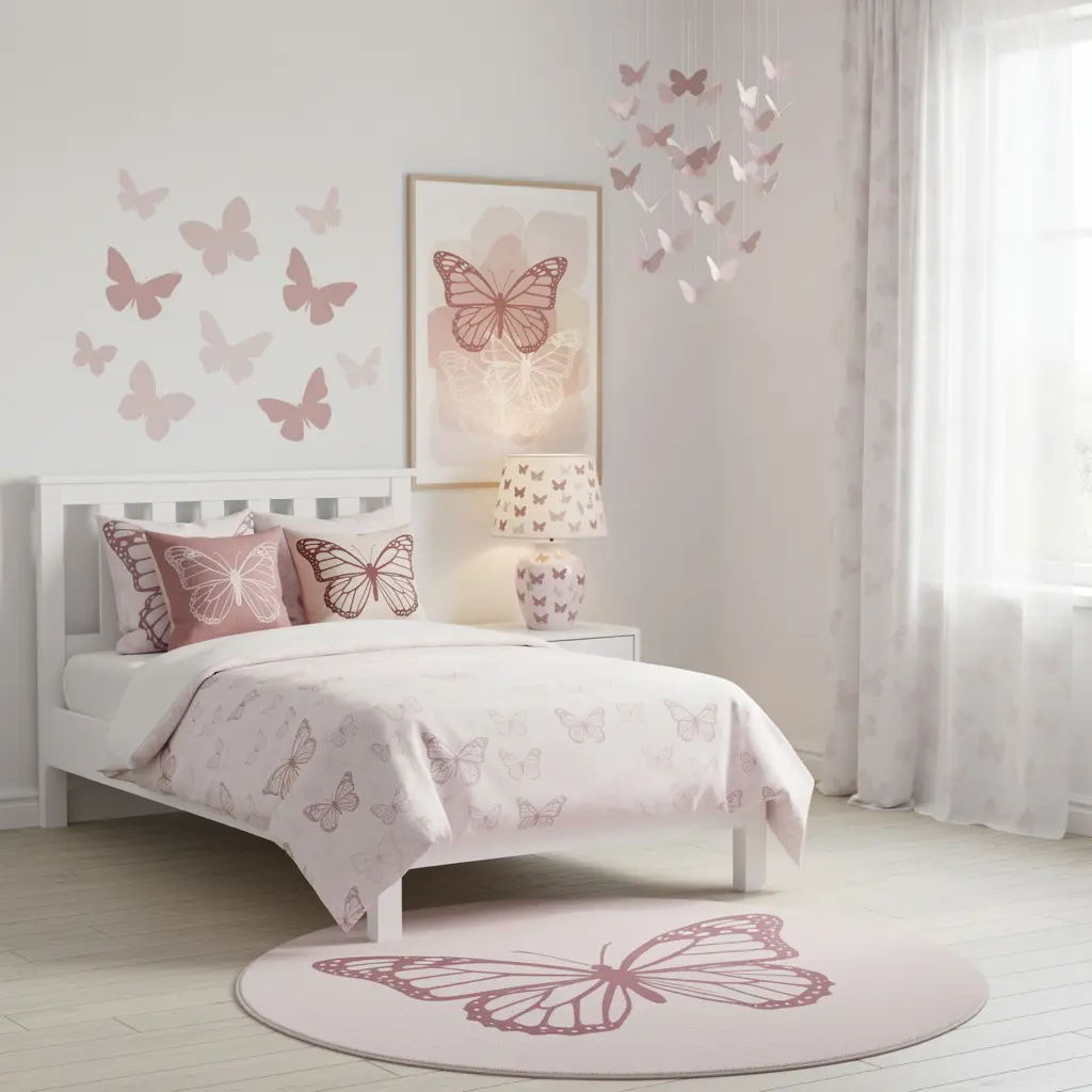 Pink Butterfly Bedroom Aesthetic