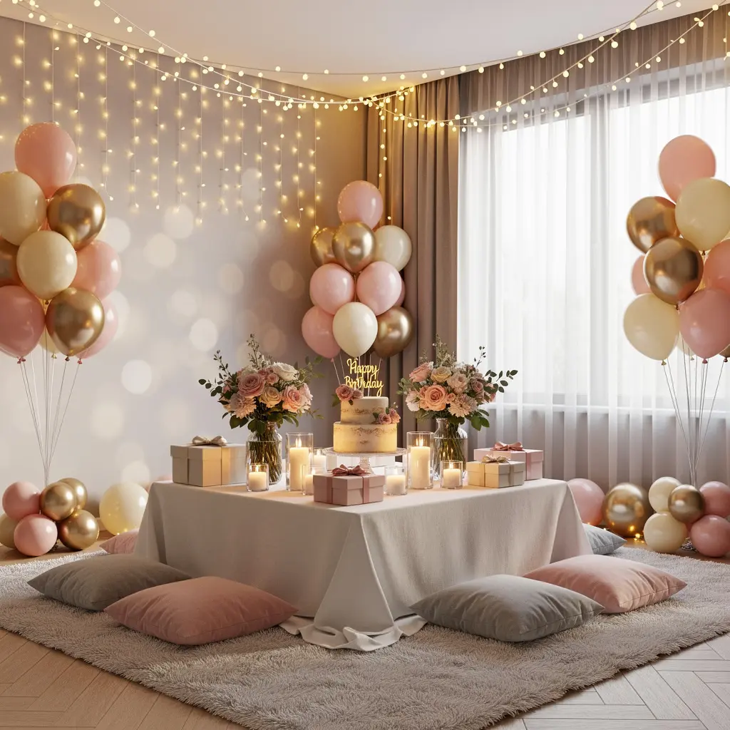 Dreamy Indoor Birthday Decoration